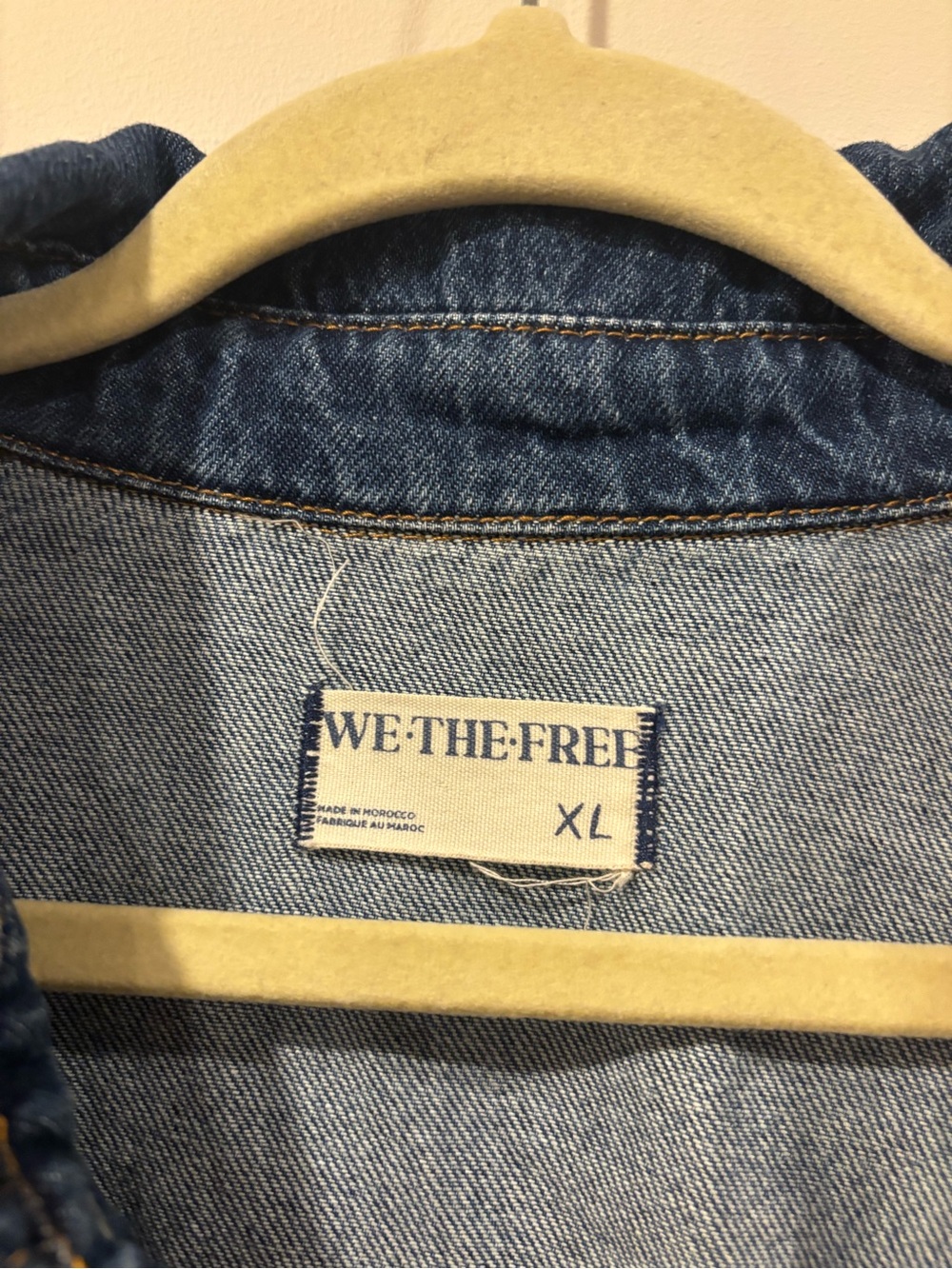 Free People x We the Free Marci Denim Jumpsuit Coveralls Blue XL OBII54494 - Picture 11 of 13